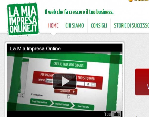 La Mia Impresa Online per creare gratuitamente il sito aziendale