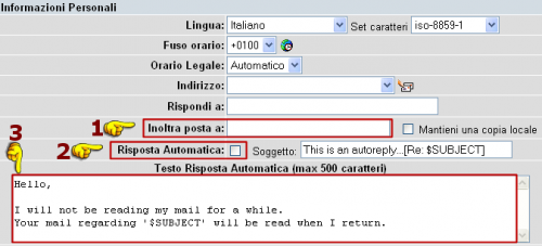 Risponditore automatico casella di posta elettronica