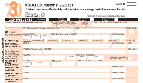 Termini presentazione modello 730 2012 Dichiarazione redditi termini